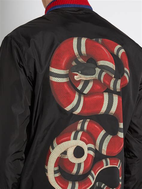 snake gucci windbreaker jacket|Gucci men's denim trucker jacket.